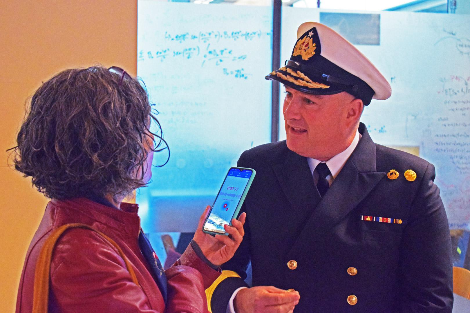 Director del Servicio Hidrográfico y Oceanográfico de la Armada, SHOA, Almirante Arturo Oxley Lizana.